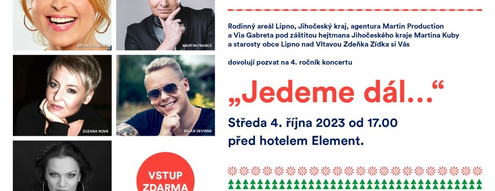 Zajděte na koncert Jedeme dál!