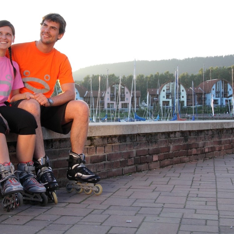 In-line skating at Lipno