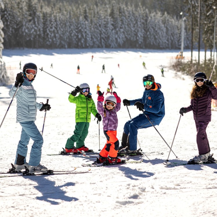 Skipisten in Lipno