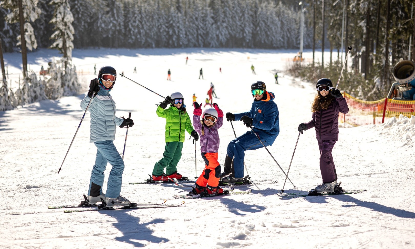 Skipisten in Lipno
